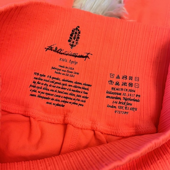 NEW Free People Movement Good Karma Orange Flare Pull on leggings women sz XS/S - Picture 8 of 9